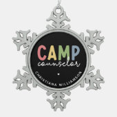 Gespecialiseerde Camp Counselor Gifts Tin Sneeuwvlok Ornament (Voorkant)