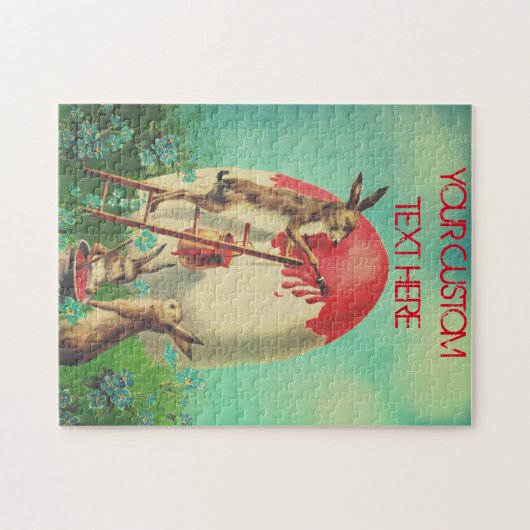 Gespecialiseerde  EASTER Bunny Rustic Legpuzzel (Horizontaal)