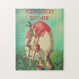 Gespecialiseerde  EASTER Bunny Rustic Legpuzzel