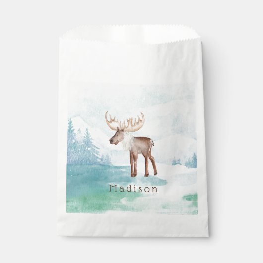 Gespecialiseerde feestdag in Cute Moose Bedankzakje (Voorkant)