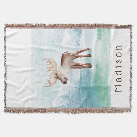 Gespecialiseerde feestdag in Cute Moose Deken (Voorkant)