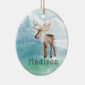 Gespecialiseerde feestdag in Cute Moose Keramisch Ornament (Rechts)