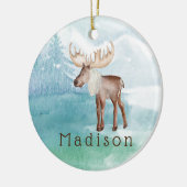 Gespecialiseerde feestdag in Cute Moose Keramisch Ornament (Links)