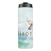 Gespecialiseerde feestdag in Cute Moose Thermosbeker (Voorkant)