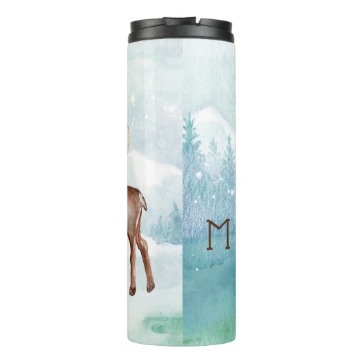 Gespecialiseerde feestdag in Cute Moose Thermosbeker (Achterkant)