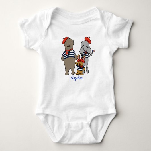 Gespecialiseerde Franse Cartoons Romper (Voorkant)