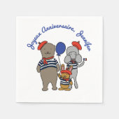 Gespecialiseerde Franse Cartoons Servet (Voorkant)