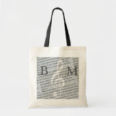 Gespecialiseerde G clef met definitie van muziek Tote Bag (Voorkant)