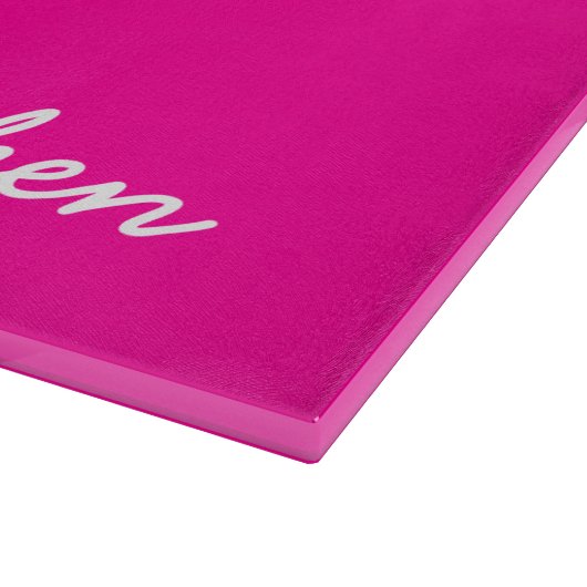 Gespecialiseerde glazen snijplank | Roze en wit (Hoek)