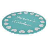 Gespecialiseerde glazen snijplank | Turquoise-hart (Hoek)