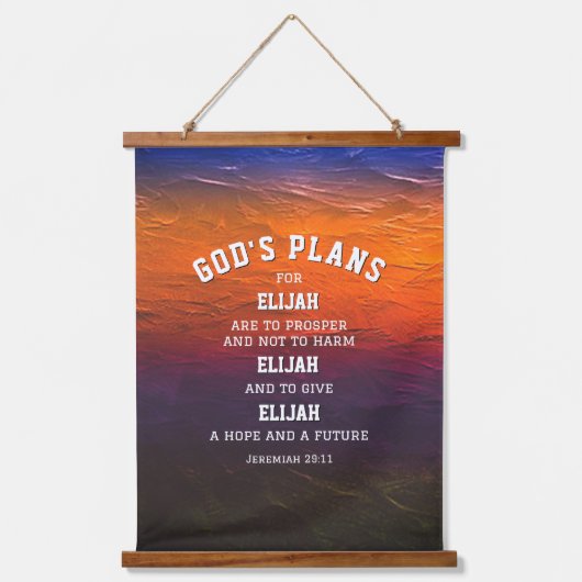 Gespecialiseerde GOD'S PLANS Jeremiah 29:11 Christ Hangend Wandkleed (Voorkant)