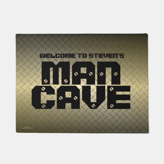 Gespecialiseerde Gold Diamondplate Pattern Man Cav Deurmat (Voorkant)