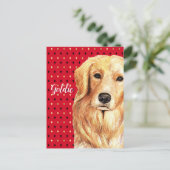 Gespecialiseerde Golden Retriever Waterverf Briefkaart (Staand voorkant)