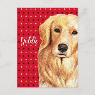 Gespecialiseerde Golden Retriever Waterverf Briefkaart