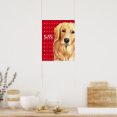 Gespecialiseerde Golden Retriever Waterverf Poster (Keuken)