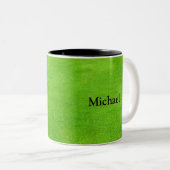 Gespecialiseerde Golfer in Hole Silhouette op de g Tweekleurige Koffiemok (Voorkant rechts)