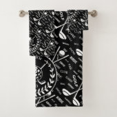 Gespecialiseerde golfer, stijlvol golf logo bad handdoek (Insitu)