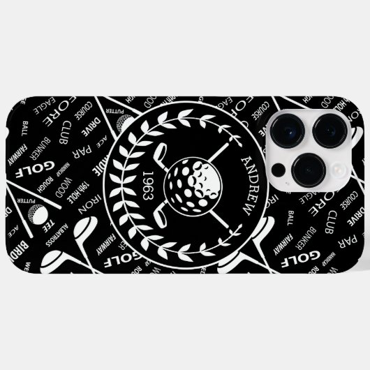 Gespecialiseerde golfer, stijlvol golf logo Case-Mate iPhone case (Achterkant (horizontaal))