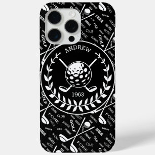 Gespecialiseerde golfer, stijlvol golf logo iPhone 15 pro max hoesje