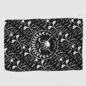 Gespecialiseerde golfer, stijlvol golf logo golfhanddoek (Horizontaal)