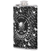 Gespecialiseerde golfer, stijlvol golf logo heupfles (Links)