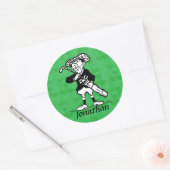 Gespecialiseerde golfgolfer voor cartoon ronde sticker (Envelop)
