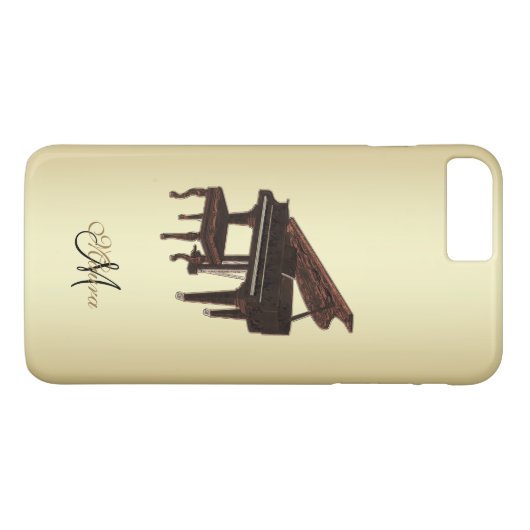 Gespecialiseerde Grand Piano Music iPhone Case (Achterkant (Horizontaal))