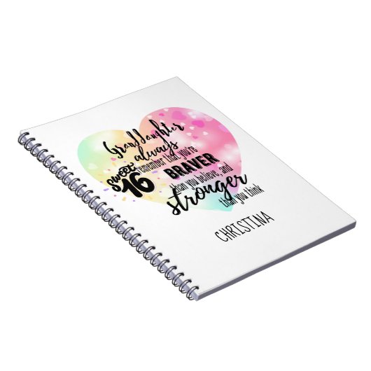 Gespecialiseerde GRANDAUGHTER-cadeautjes | Kute Qu Notitieboek (Rechterzijde)