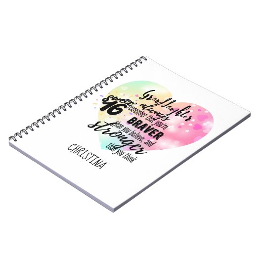 Gespecialiseerde GRANDAUGHTER-cadeautjes | Kute Qu Notitieboek (Linkerzijde)
