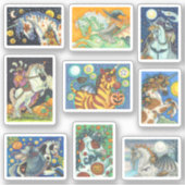 GESPECIALISEERDE HALLOWEEN HORSE EN UNICORN STICKER (Voorkant)