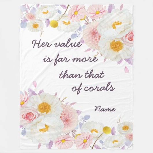 Gespecialiseerde JW-zusjes - Proverbs 3:15 Fleece Deken (Voorkant)