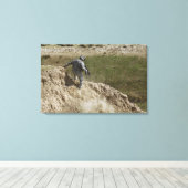 Gespecialiseerde klimmen naar beneden canvas afdruk (Insitu (Houten vloer))