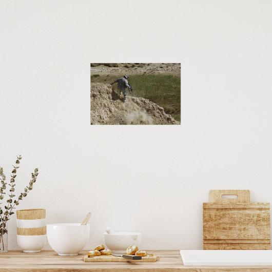 Gespecialiseerde klimmen naar beneden poster (Keuken)