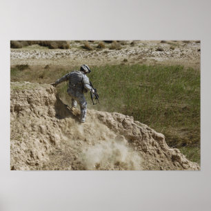 Gespecialiseerde klimmen naar beneden poster