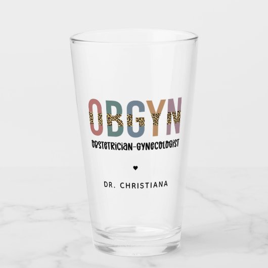 Gespecialiseerde OBGYN-verloskundige Gynaecoloog Glas (Voorkant)