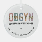 Gespecialiseerde OBGYN-verloskundige Gynaecoloog Glas Ornament (Voorkant)