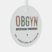 Gespecialiseerde OBGYN-verloskundige Gynaecoloog Glas Ornament
