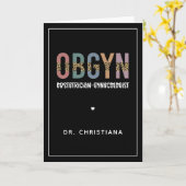 Gespecialiseerde OBGYN-verloskundige Gynaecoloog Kaart (Gele Bloem)