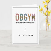 Gespecialiseerde OBGYN-verloskundige Gynaecoloog Kaart (Gele Bloem)