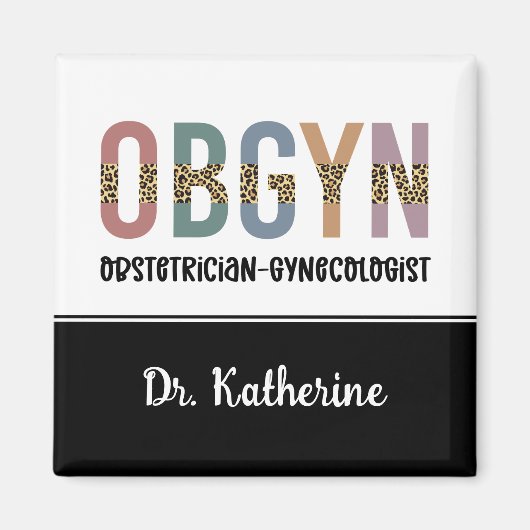 Gespecialiseerde OBGYN-verloskundige Gynaecoloog Magneet (Voorkant)