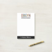 Gespecialiseerde OBGYN-verloskundige Gynaecoloog Post-it® Notes (Op bureau)
