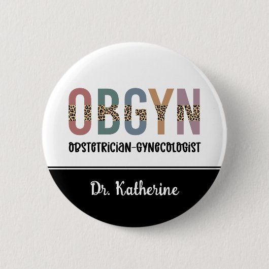 Gespecialiseerde OBGYN-verloskundige Gynaecoloog Ronde Button 5,7 Cm (Voorkant)
