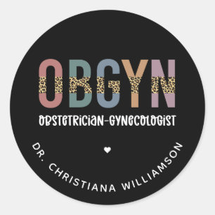 Gespecialiseerde OBGYN-verloskundige Gynaecoloog Ronde Sticker