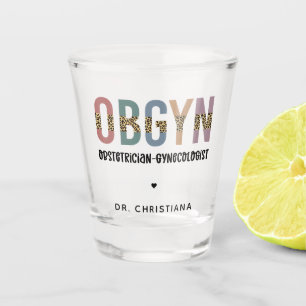 Gespecialiseerde OBGYN-verloskundige Gynaecoloog Shot Glas