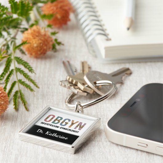 Gespecialiseerde OBGYN-verloskundige Gynaecoloog Sleutelhanger (Zijkant)