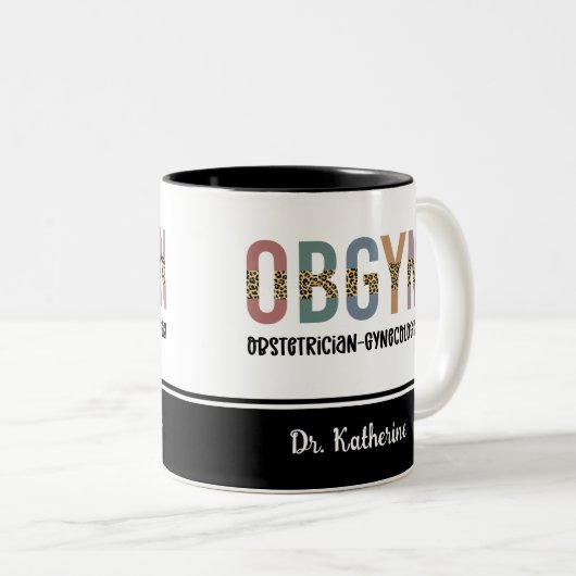 Gespecialiseerde OBGYN-verloskundige Gynaecoloog Tweekleurige Koffiemok (Voorkant rechts)