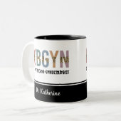 Gespecialiseerde OBGYN-verloskundige Gynaecoloog Tweekleurige Koffiemok (Voorkant links)