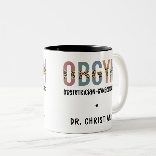 Gespecialiseerde OBGYN-verloskundige Gynaecoloog Tweekleurige Koffiemok (Voorkant rechts)