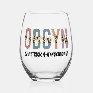 Gespecialiseerde OBGYN-verloskundige Gynaecoloog Wijnglas Zonder Voet