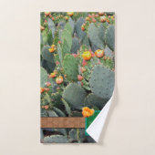Gespecialiseerde Oranje monogram Prickly Pear Cact Bad Handdoek (Handdoek)